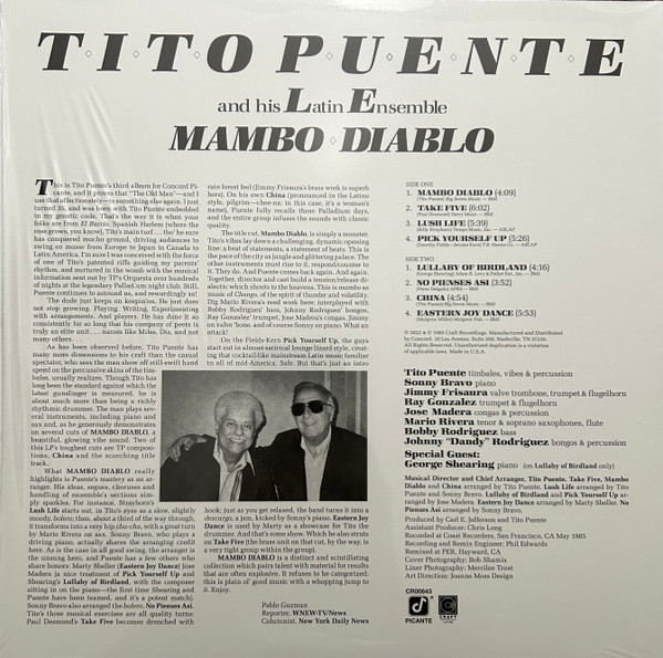 Tito Puente And His Latin Ensemble* Special Guest George Shearing – Mambo Diablo (LP) 