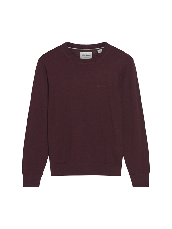 Ben Sherman Merino Crew Neck (Dark Wine)
