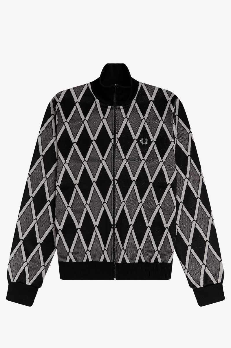 Fred Perry Harlequin Track Jacket J2538 Black