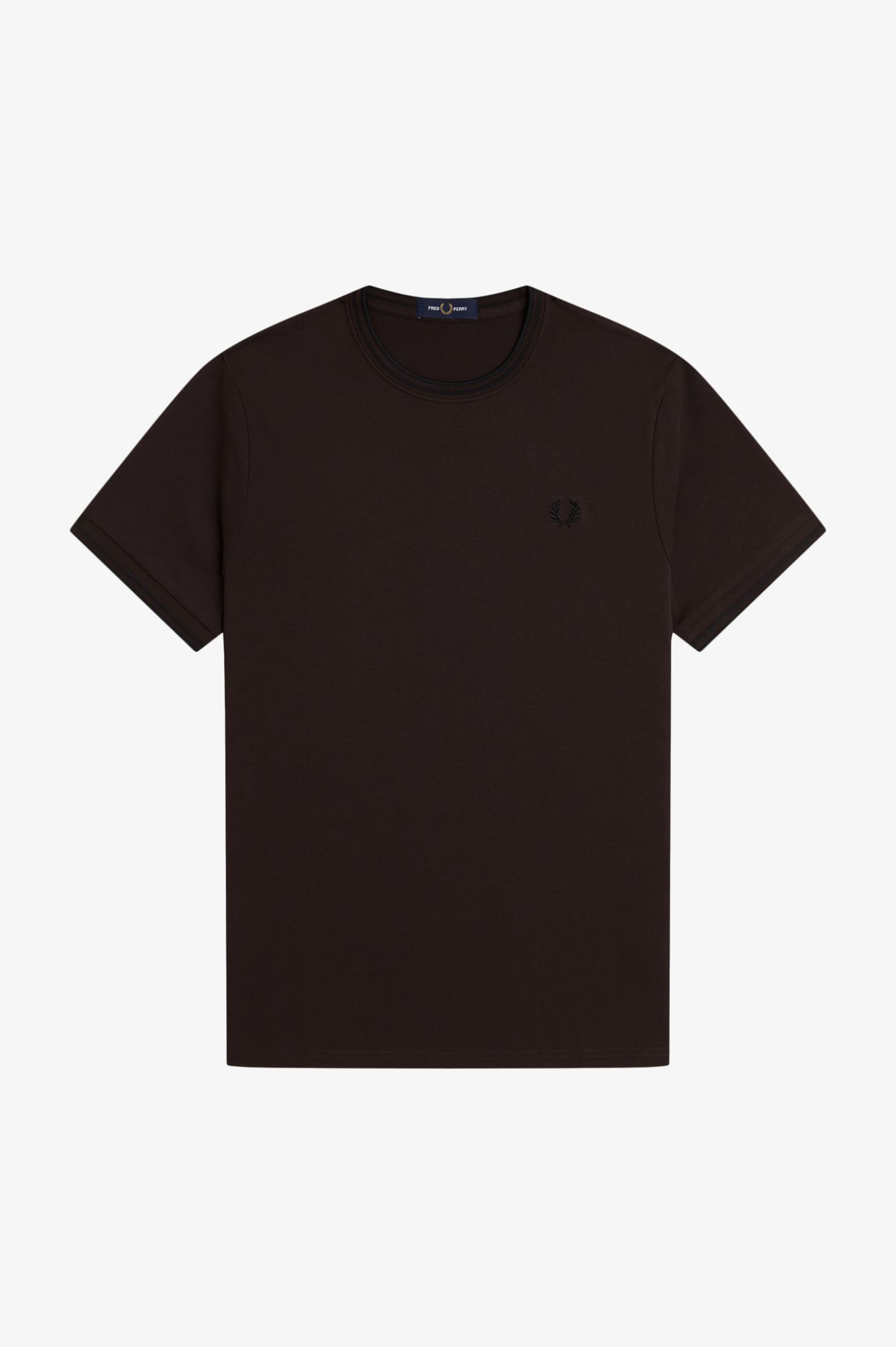 Fred Perry Twin Tipped T-Shirt (Rich Brown/Black)