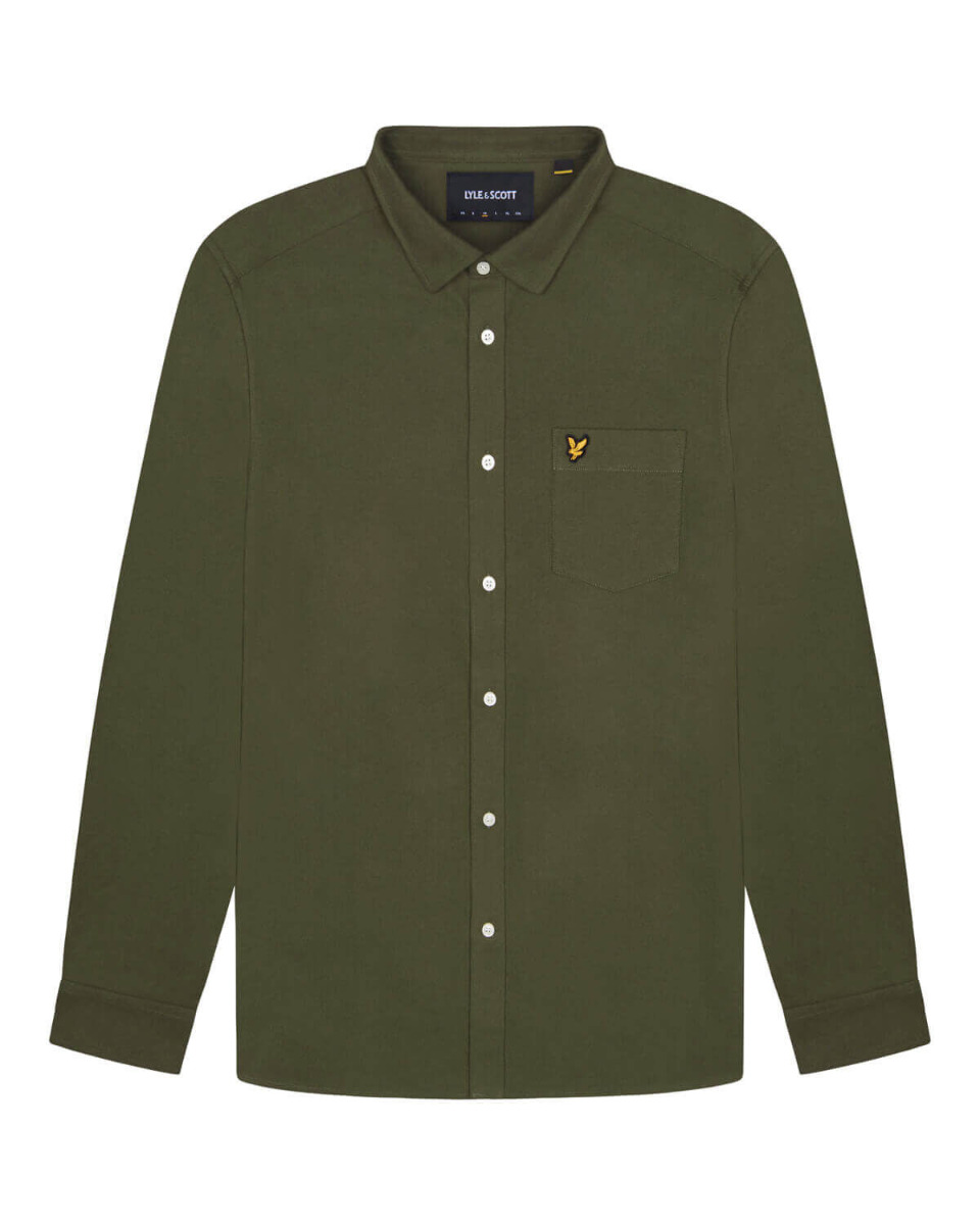 Lyle & Scott Hemd Brushed Twill Trek Green-M