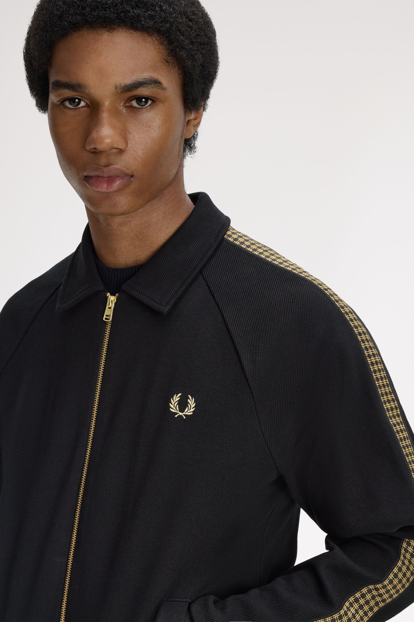 Fred Perry Cross Tape Track Jacket (Black)