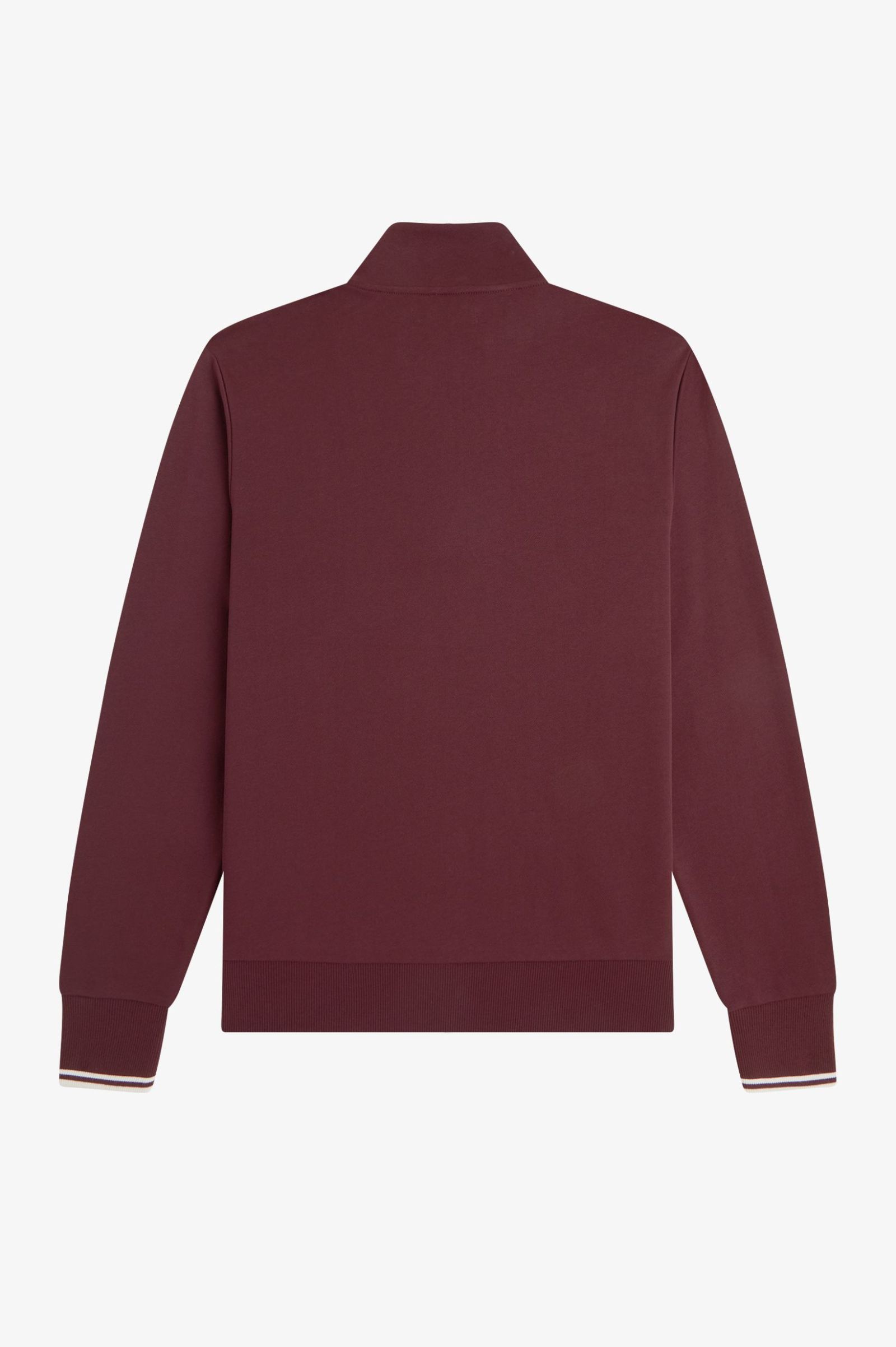 Fred Perry Half Zip Sweatshirt (Oxblood/Ecru)