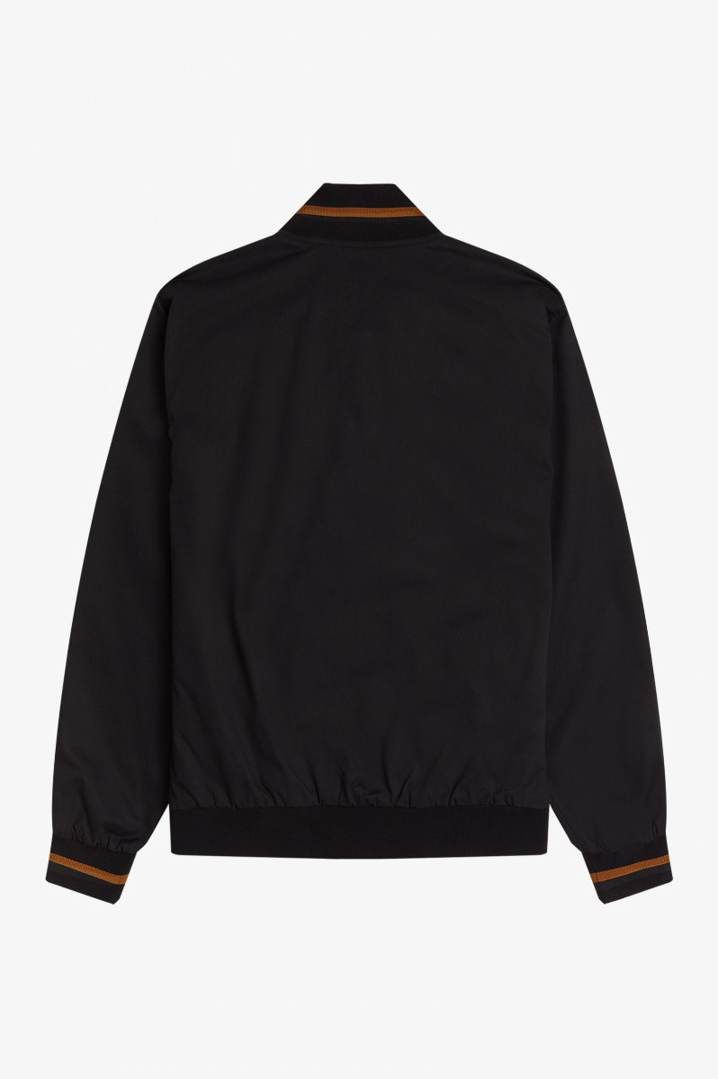 Fred Perry Tennis Bomber Jacket Black/Caramel-L