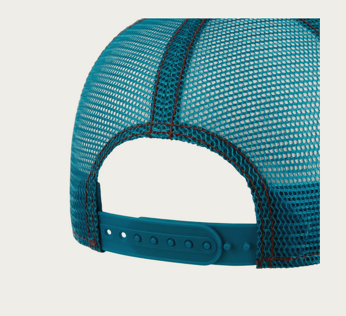 Stetson Wordmark Logo Trucker Cap in Blue-Red