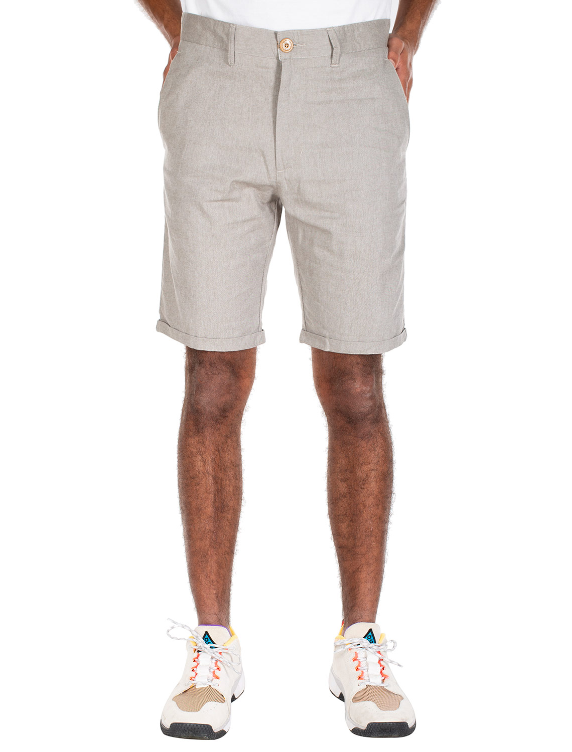 Iredaily Golfer Chambray Short Olivegrey-W31