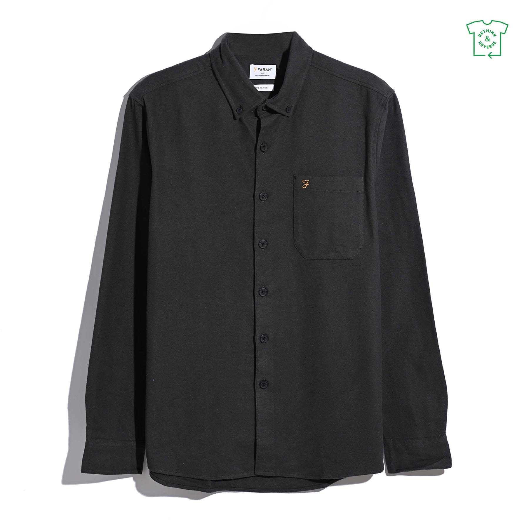 Farah Marvin LS Plain BD (Washed Black)