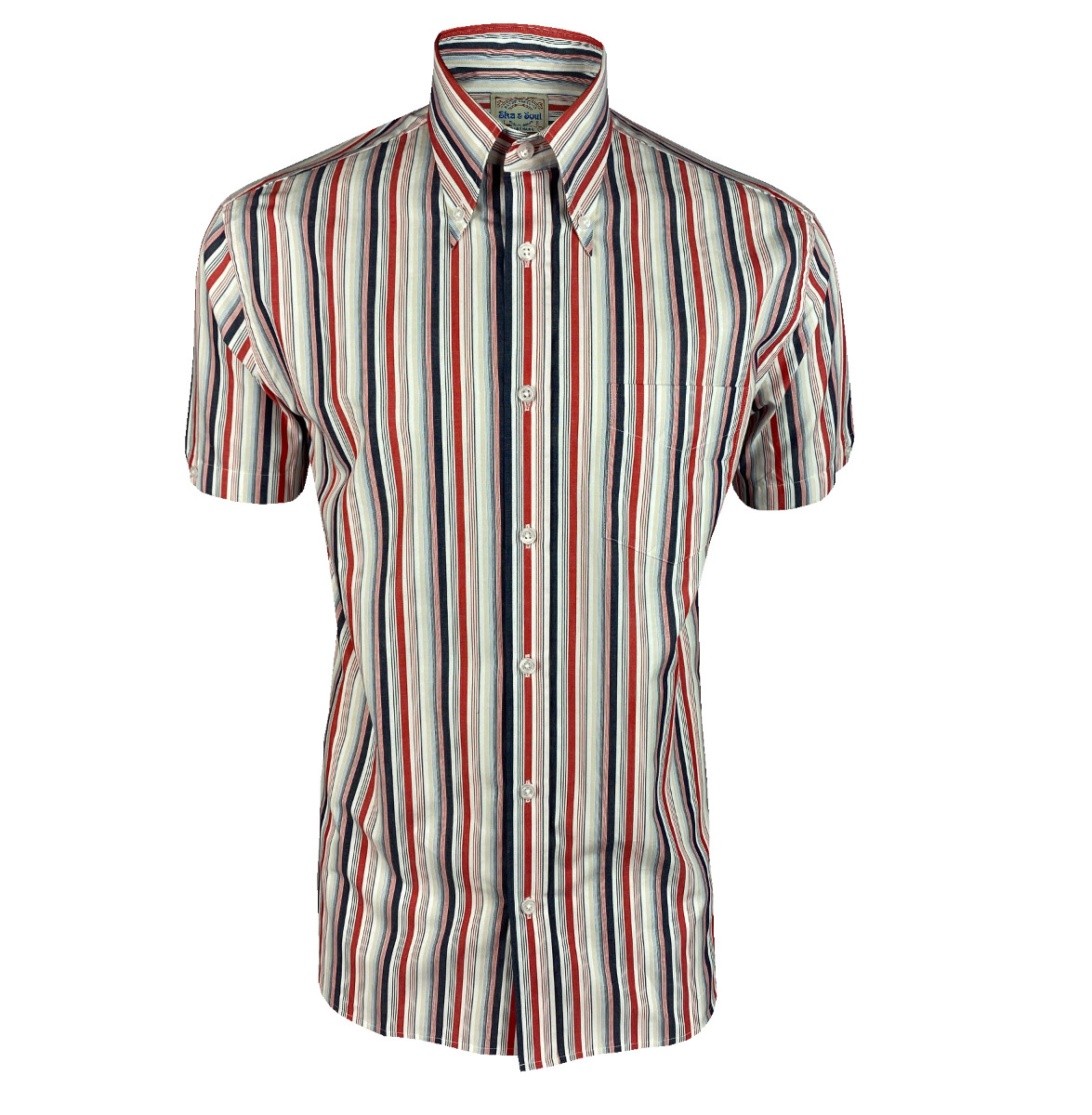 Ska & Soul Stripe Spearpoint Button-Down Pink