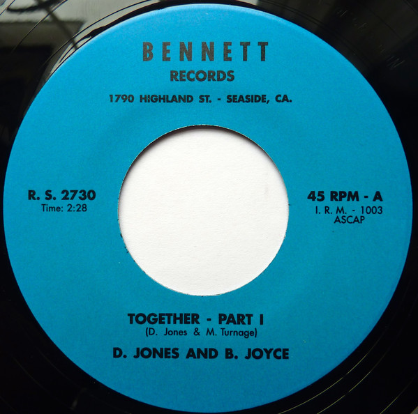 D. Jones & B. Joyce - Together(Part 1) / (Part2) (7")