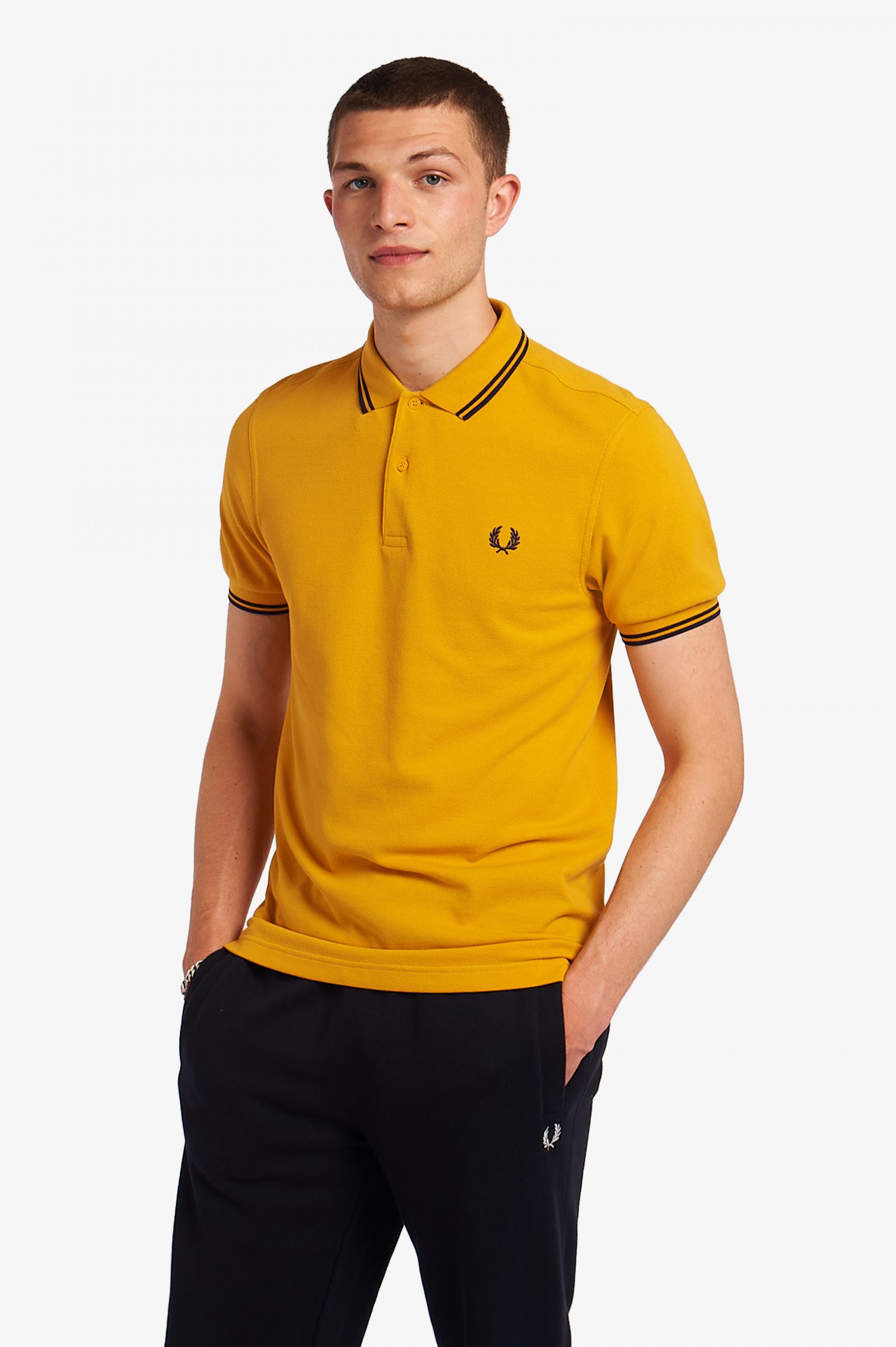 Fred Perry Shirt Twin Tipped Gold