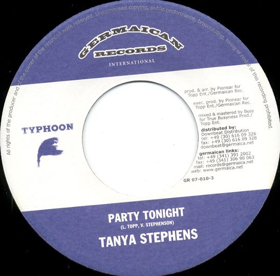 Tanya Stephens - Party Tonight / Dr. Ring Ding - Mafia (7")