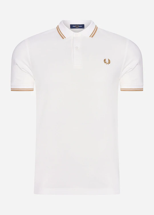  Fred Perry - Twin Tipped Polo Shirt in Snow White