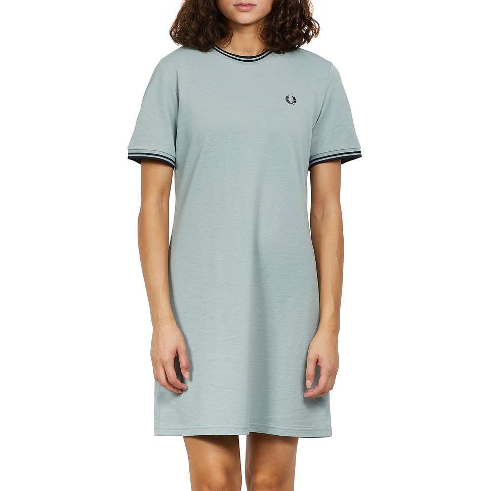 Fred Perry Twin Tipped Piqué Dress Silver Blue-8