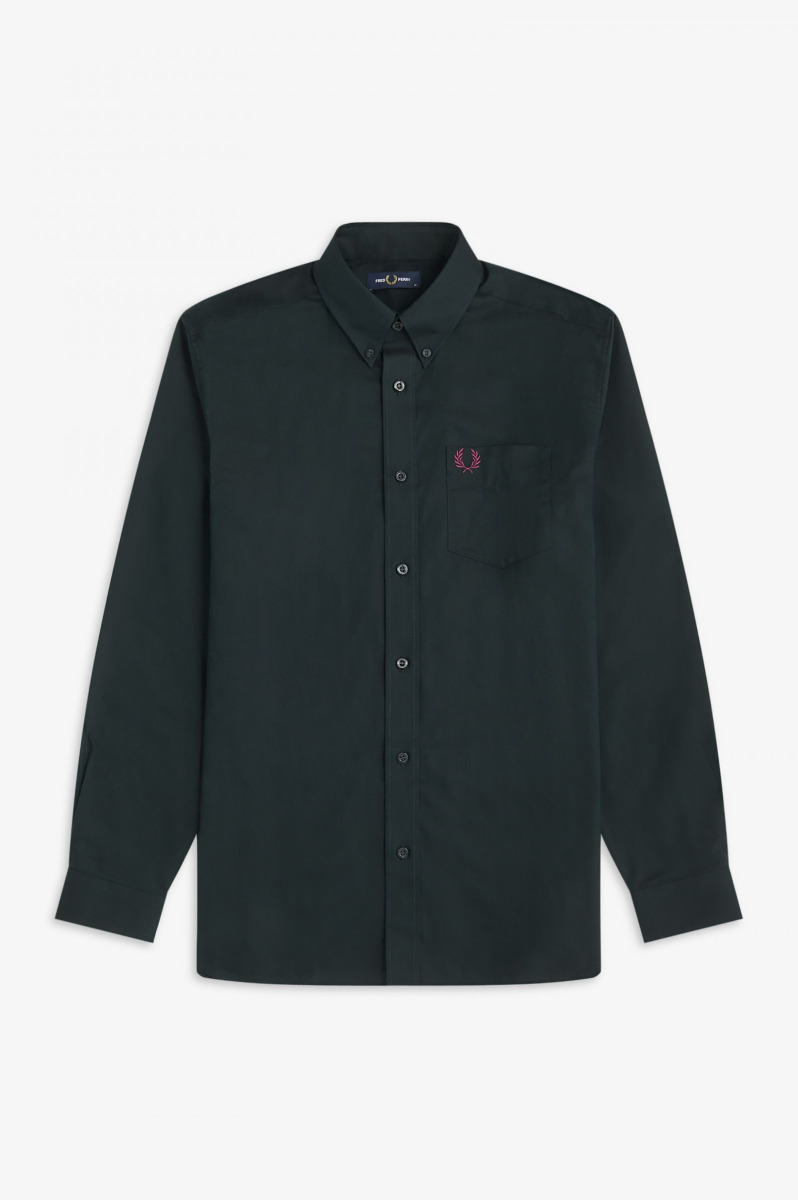 Fred Perry Hemd Oxford Hunting Green M8501-M