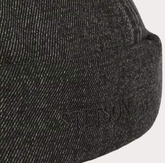 Stetson Black Denim Docker Hat (Black)
