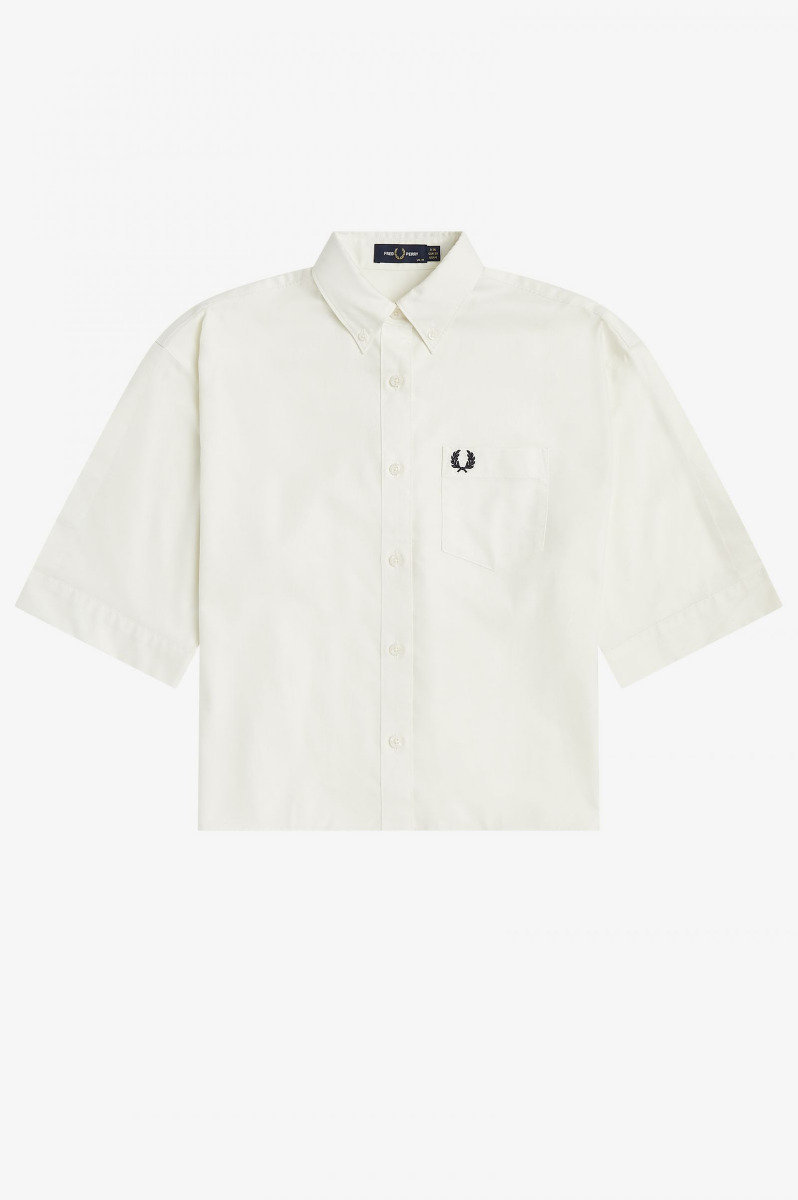 Fred Perry Split Sleeve Shirt G1163 Snow White-10