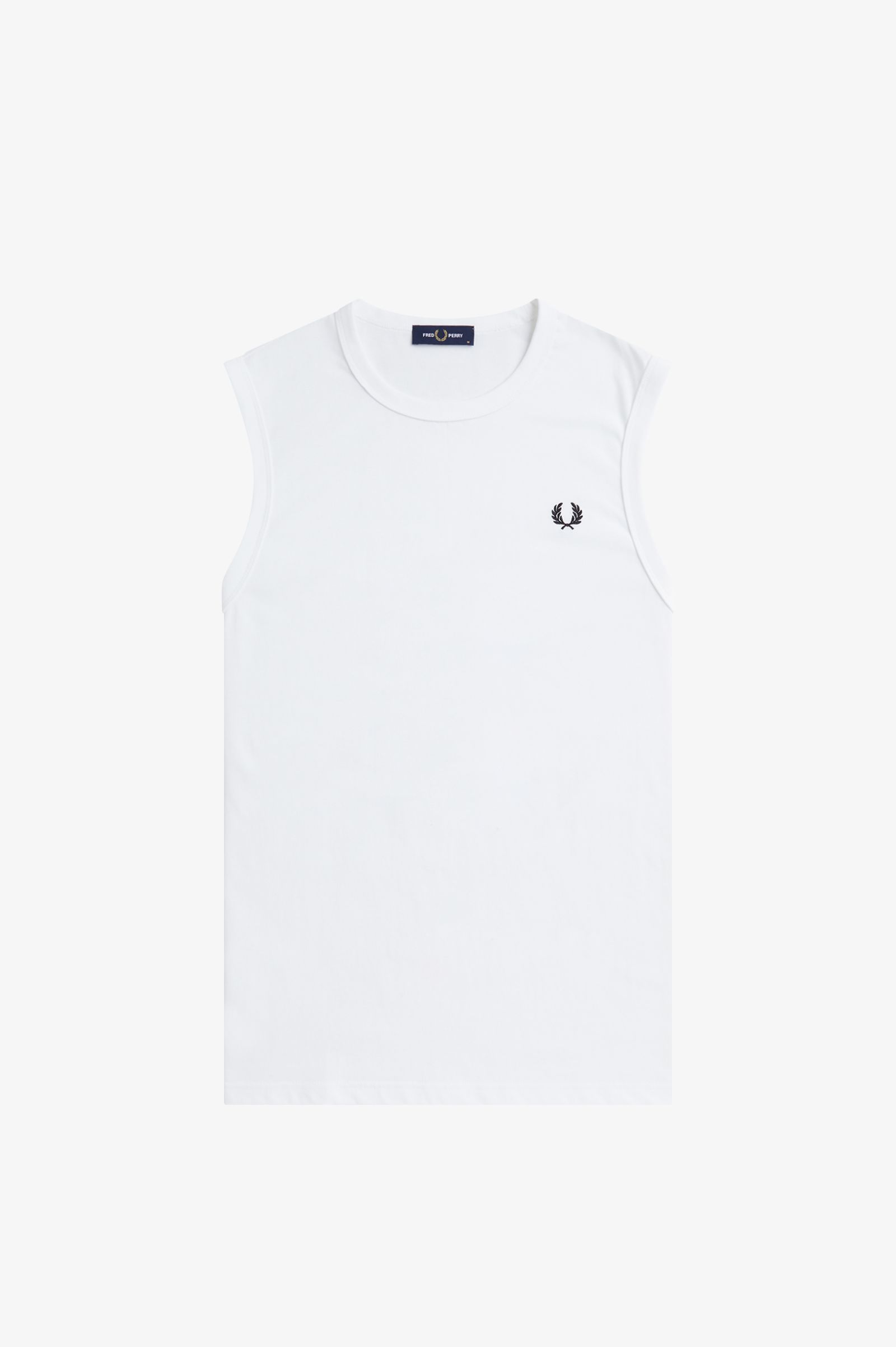Fred Perry Crew Neck Vest White