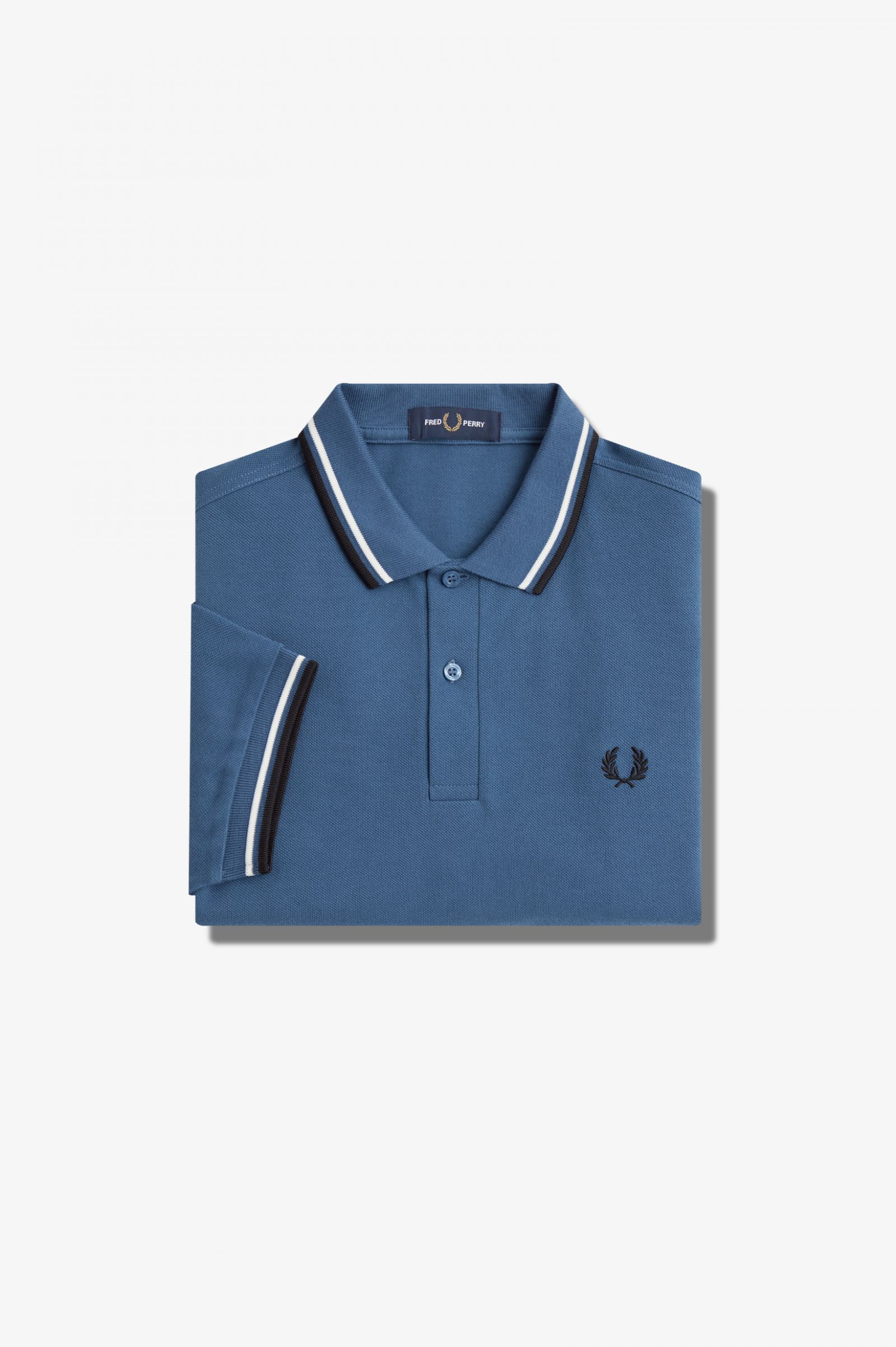 Fred Perry Twin Tipped Poloshirt in Midnightblue/Snowwhite/Black