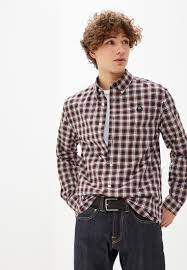 Fred Perry Hemd Small Check Red M8567-XL