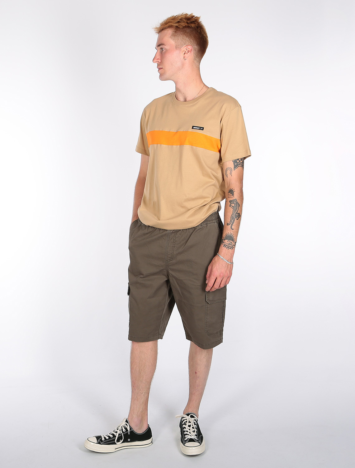 Iredaily Work N Roll Short Olivegray
