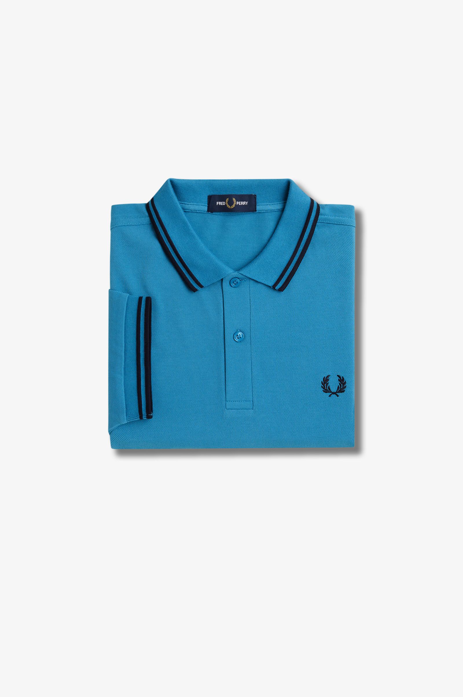 Fred Perry Twin Tipped Shirt M3600 in Ocean/Navy 