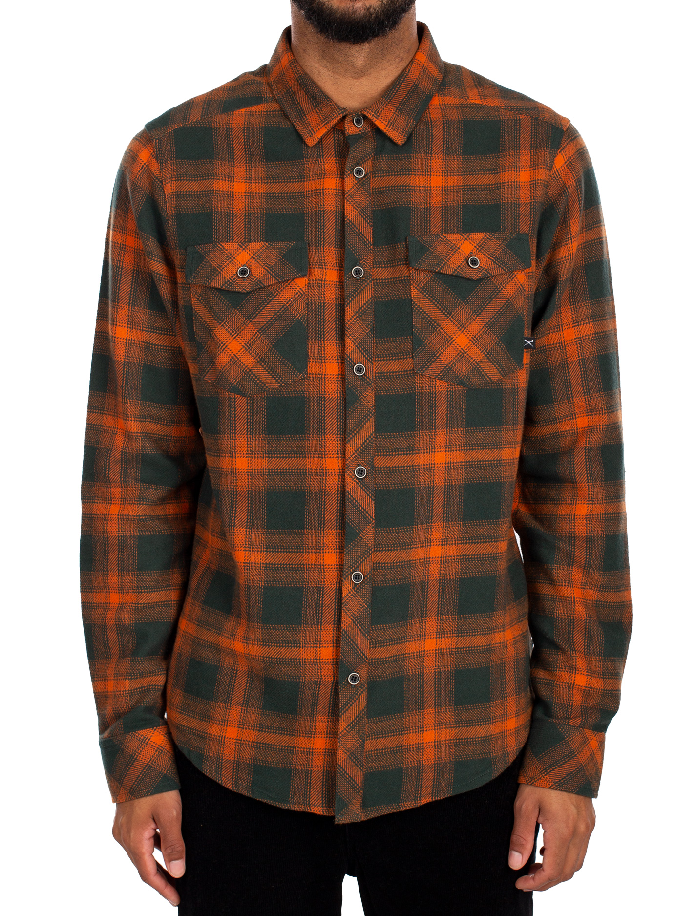 Iriedaily Rosomako 2.0 LS Shirt in Orange Green