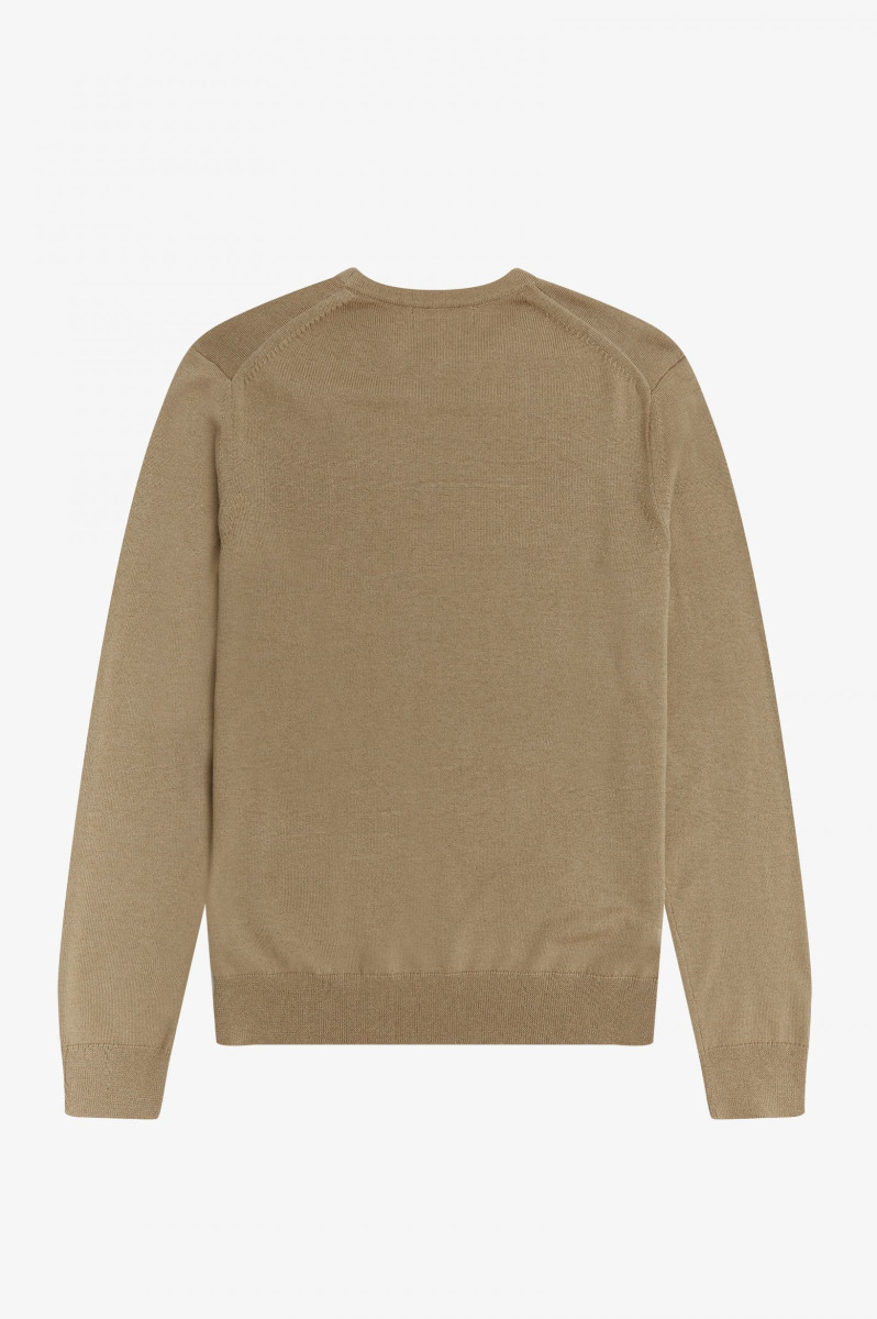 Fred Perry Classic Crew Neck Jumper Warm Stone-L