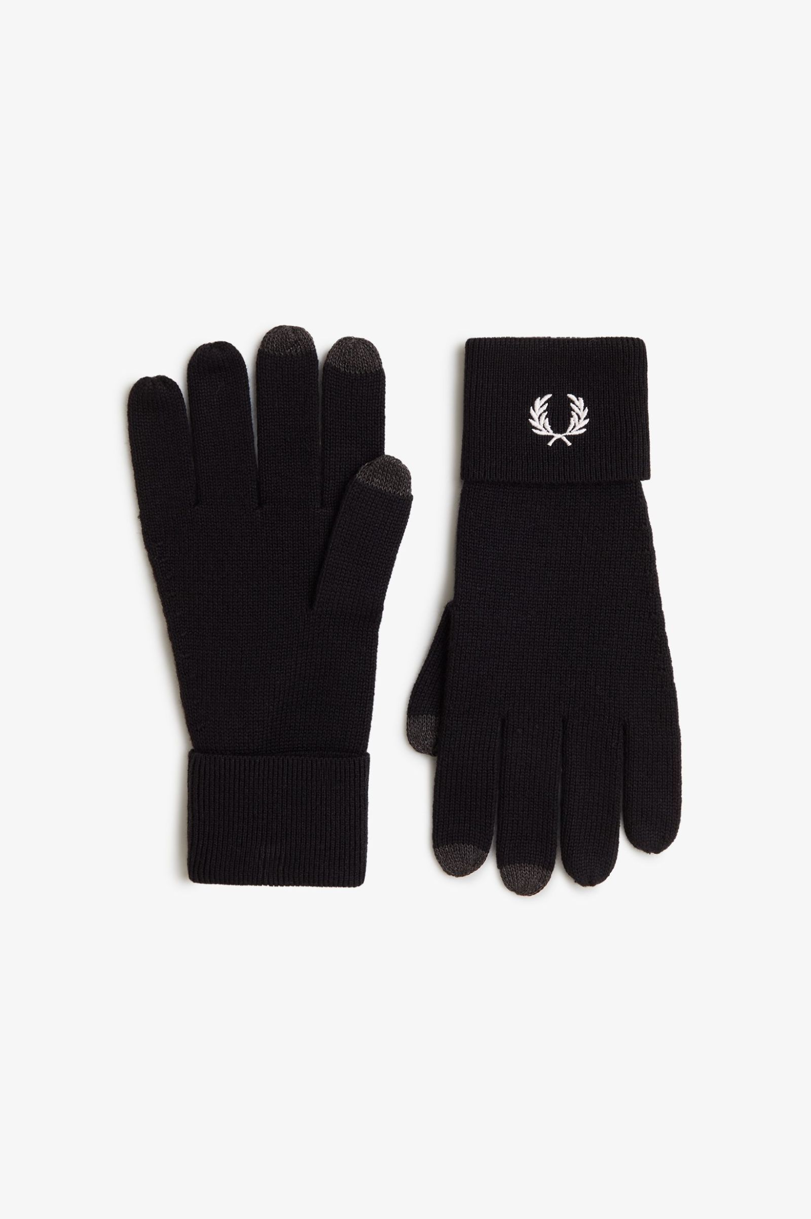 Fred Perry Classic Merino Wool Scarf (Black/Snowwhite) 