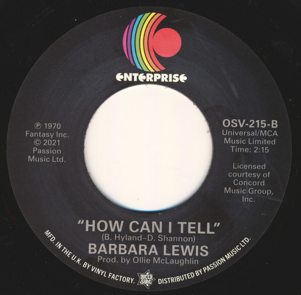 Barbara Lewis – The Stars / How Can I Tell (7") 
