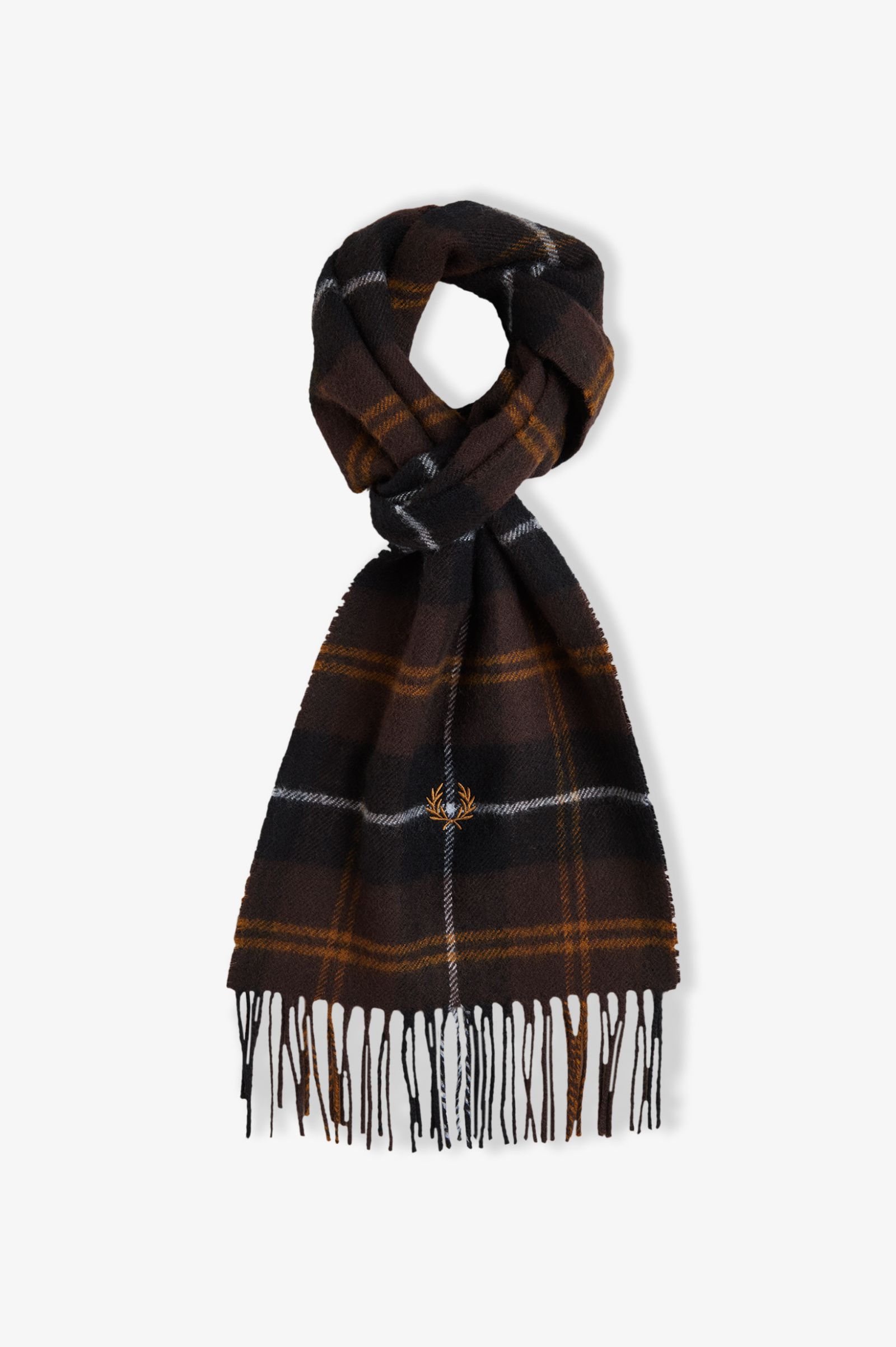 Fred Perry Lambswool Scarf (Rich Brown)