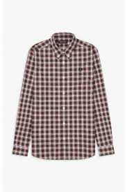 Fred Perry Hemd Small Check Red M8567-XL