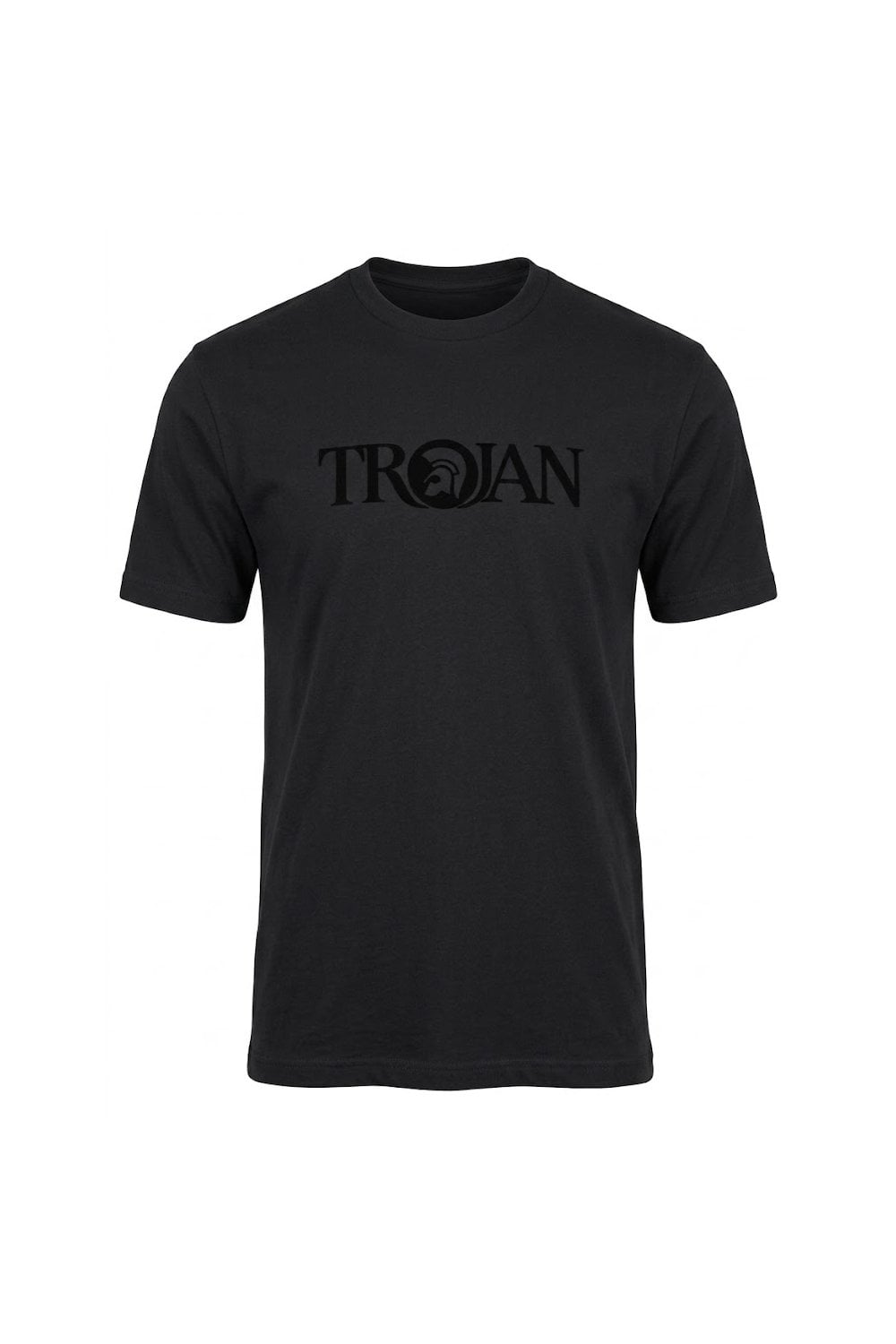 Trojan Self-Flock Print Logo Tee (Black)