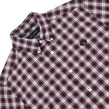 Fred Perry Hemd Small Check Red M8567-XL