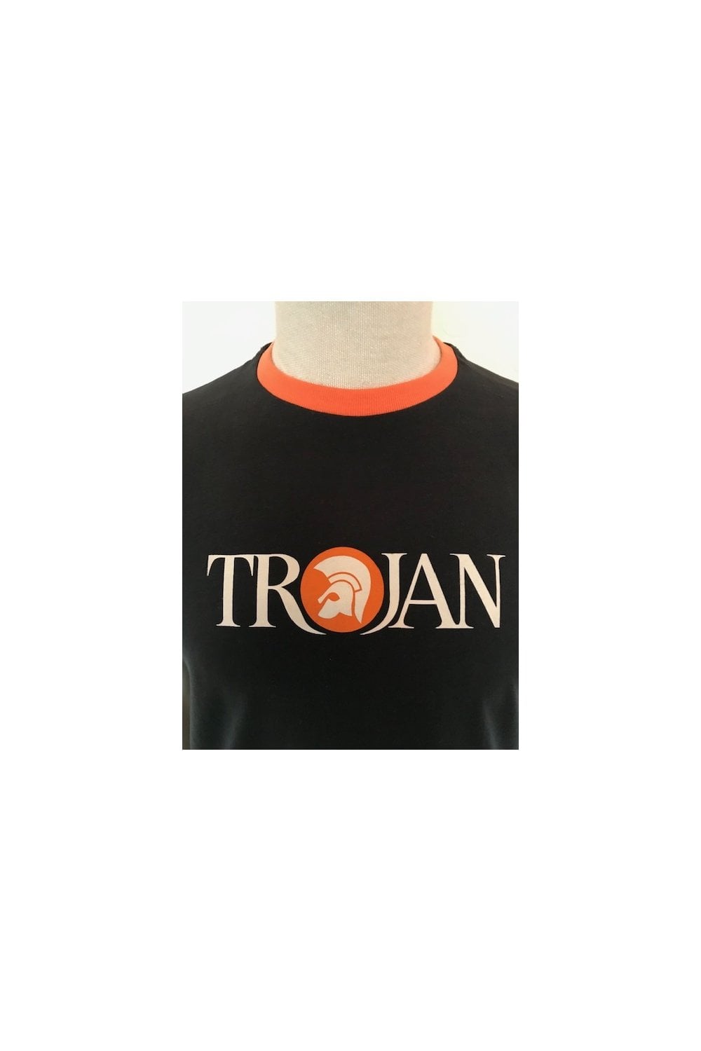 Trojan Logo Ringer Tee TC/1014 Black