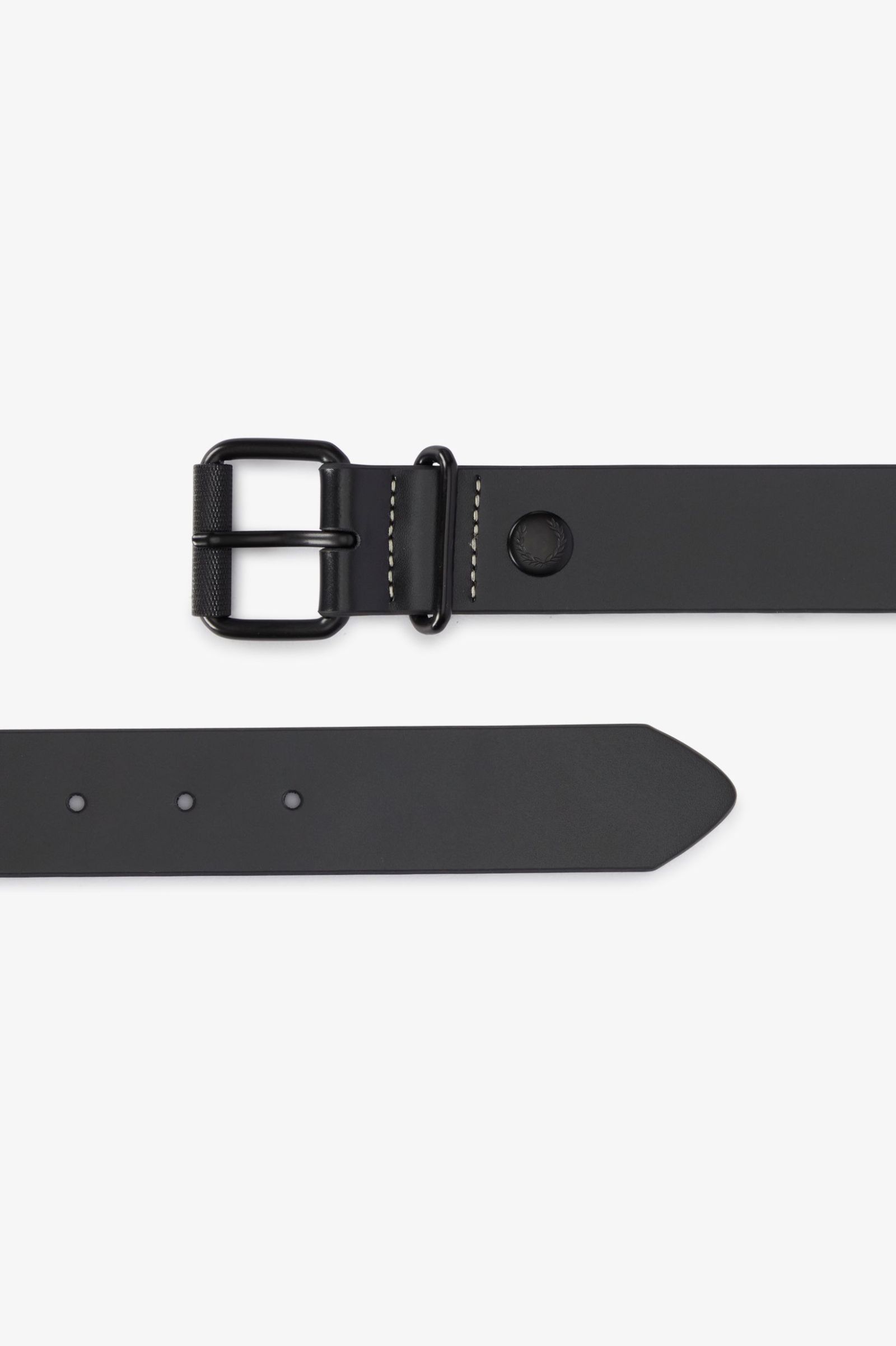 Fred Perry Box Leather Belt Black