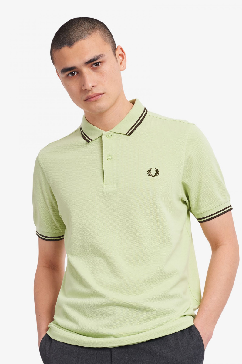 Fred Perry Twin Tipped Polo Shirt Willow M3600-XL