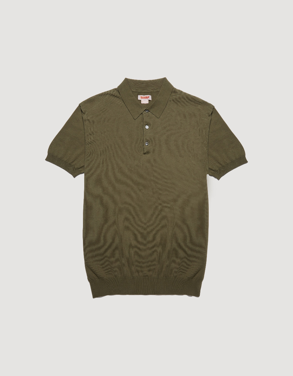 Baracuta Polo Knit Military Olive 6992
