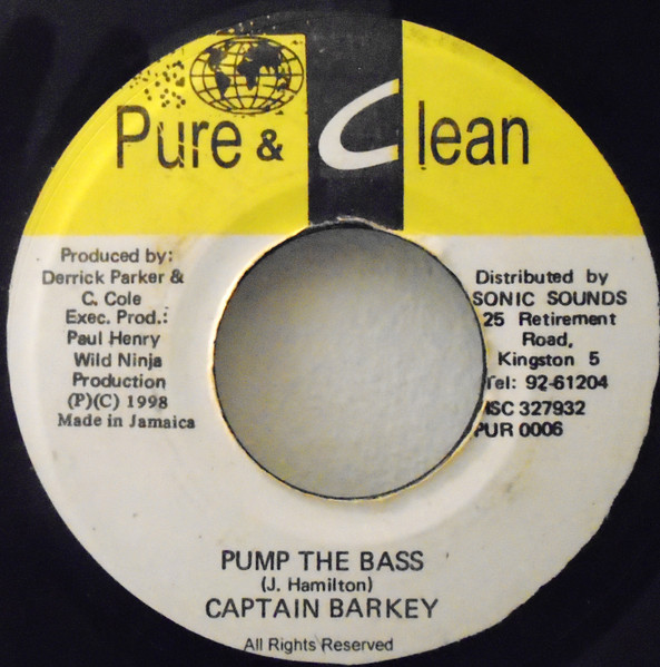 Captain Barkey – Pump The Bass  / Mad Man–	Version Night Rider  (7") 