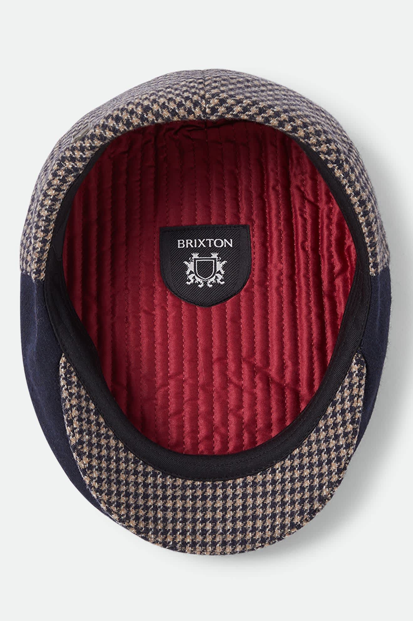Brixton Hooligan Snap Cap (Navy/Sand Houndstooth)