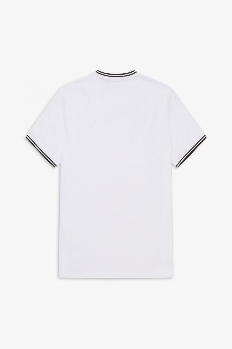 Fred Perry Twin Tipped T-Shirt White-S