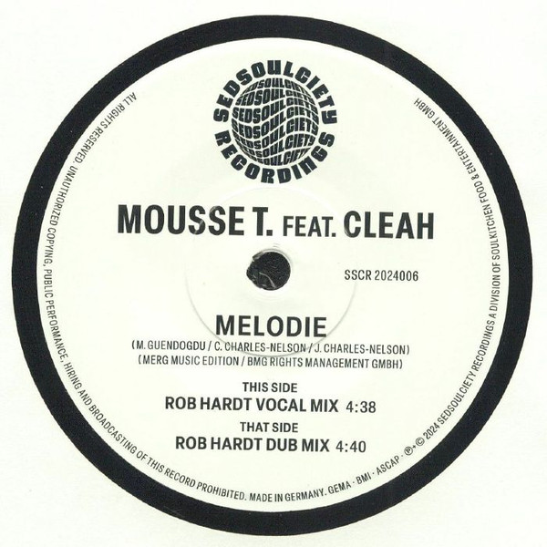 Mousse T. Feat. Cleah – Melodie (7")