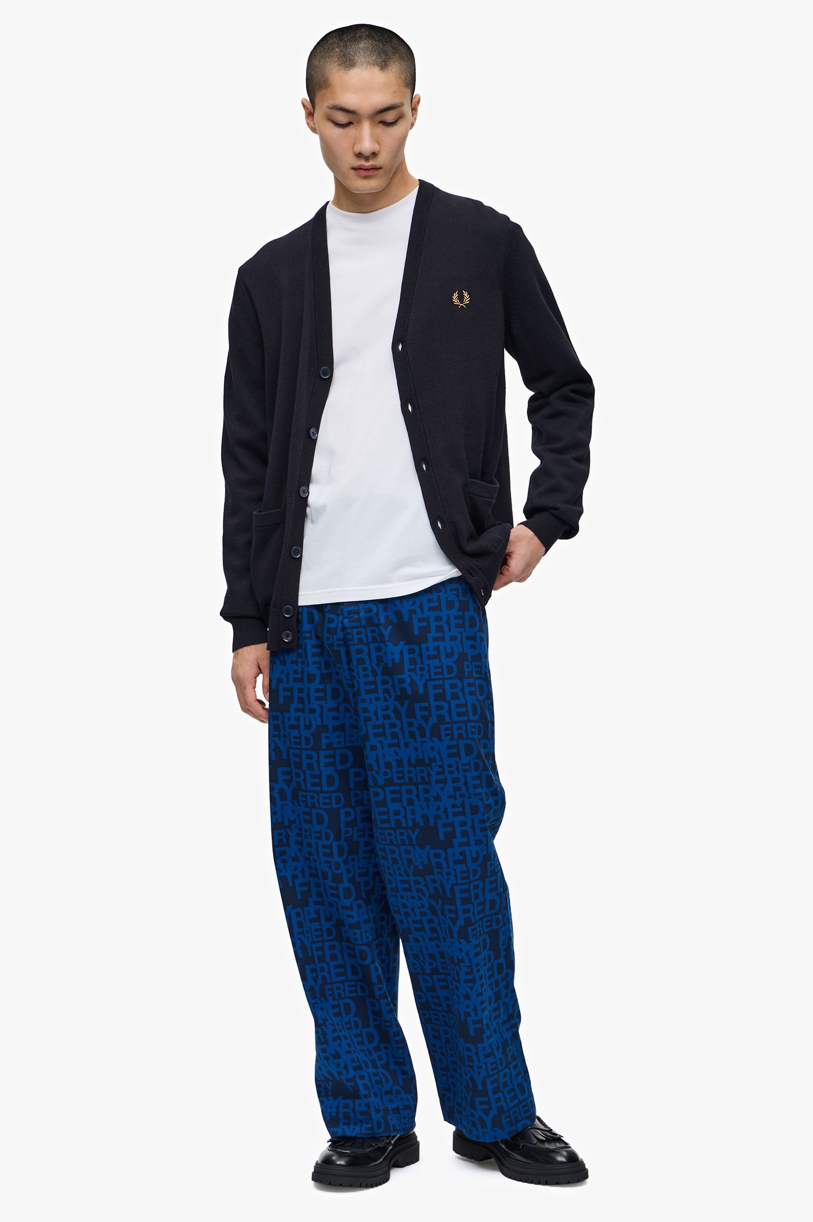 Fred Perry Classic Cardigan in Black