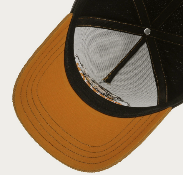 Stetson Cord Peak Garage Cap (Black/Yellow)