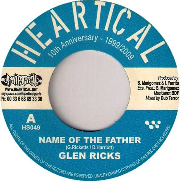 Glen Ricks - Name Of The Father / Joseph Cotton - Perpetrators (7")