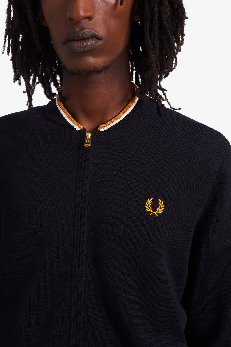 Fred Perry Knitted Zip Bomber K9561-XL