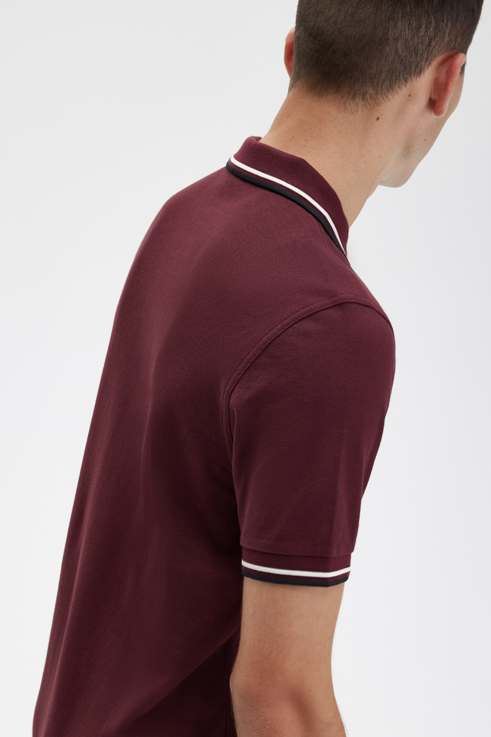 Fred Perry Twin Tipped Poloshirt M3600 Oxblood/Ecru/Black