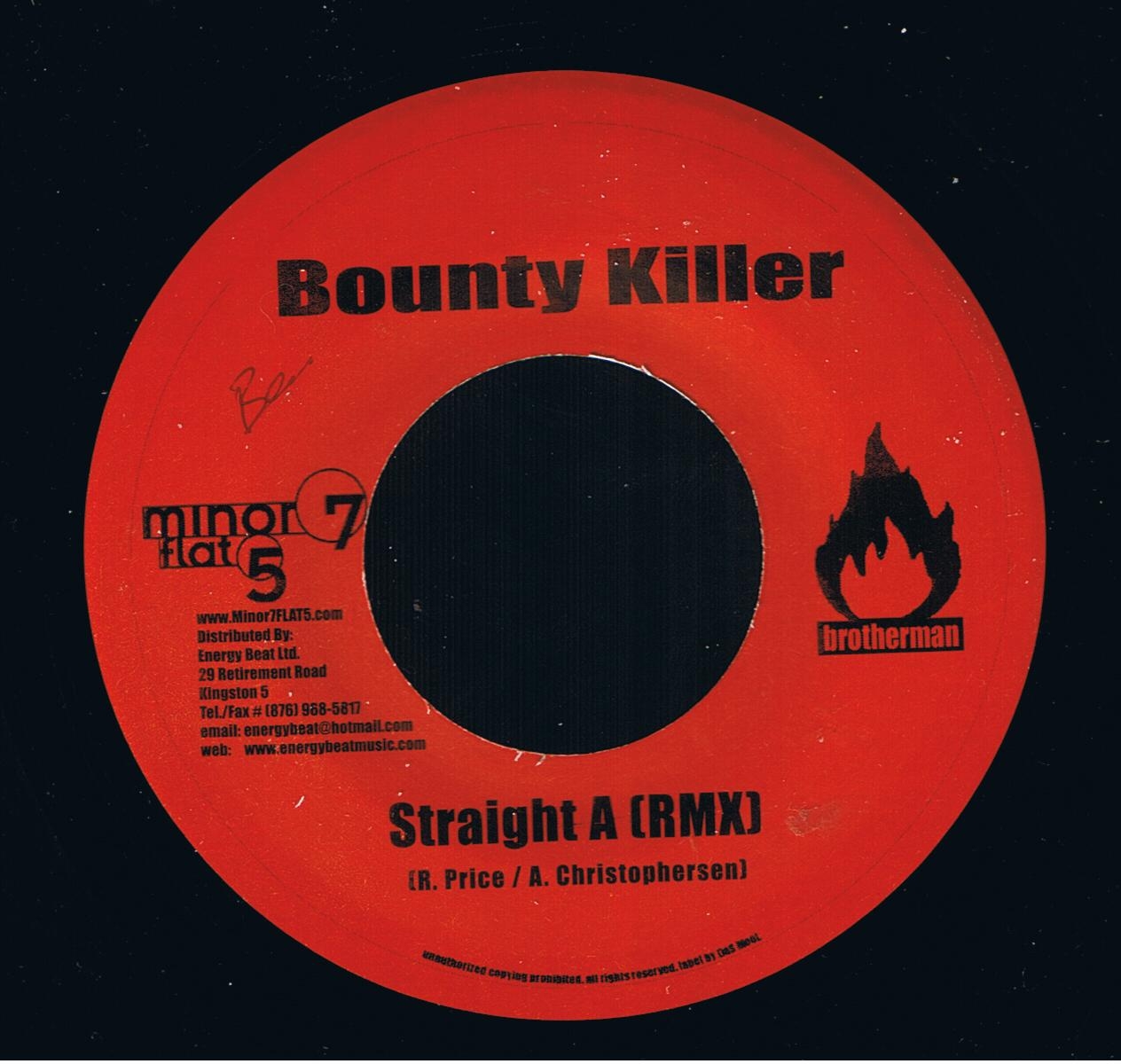 Bounty Killer - Straight A (RMX) / Smokie Benz - Version (7") 