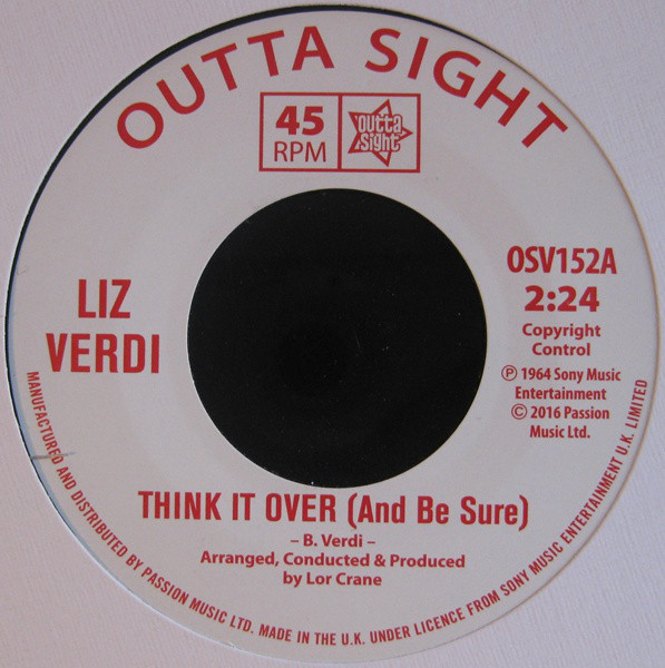 Liz Verdi - Think It Over (And Be Sure) / Linda Lloyd - Breakaway (7")