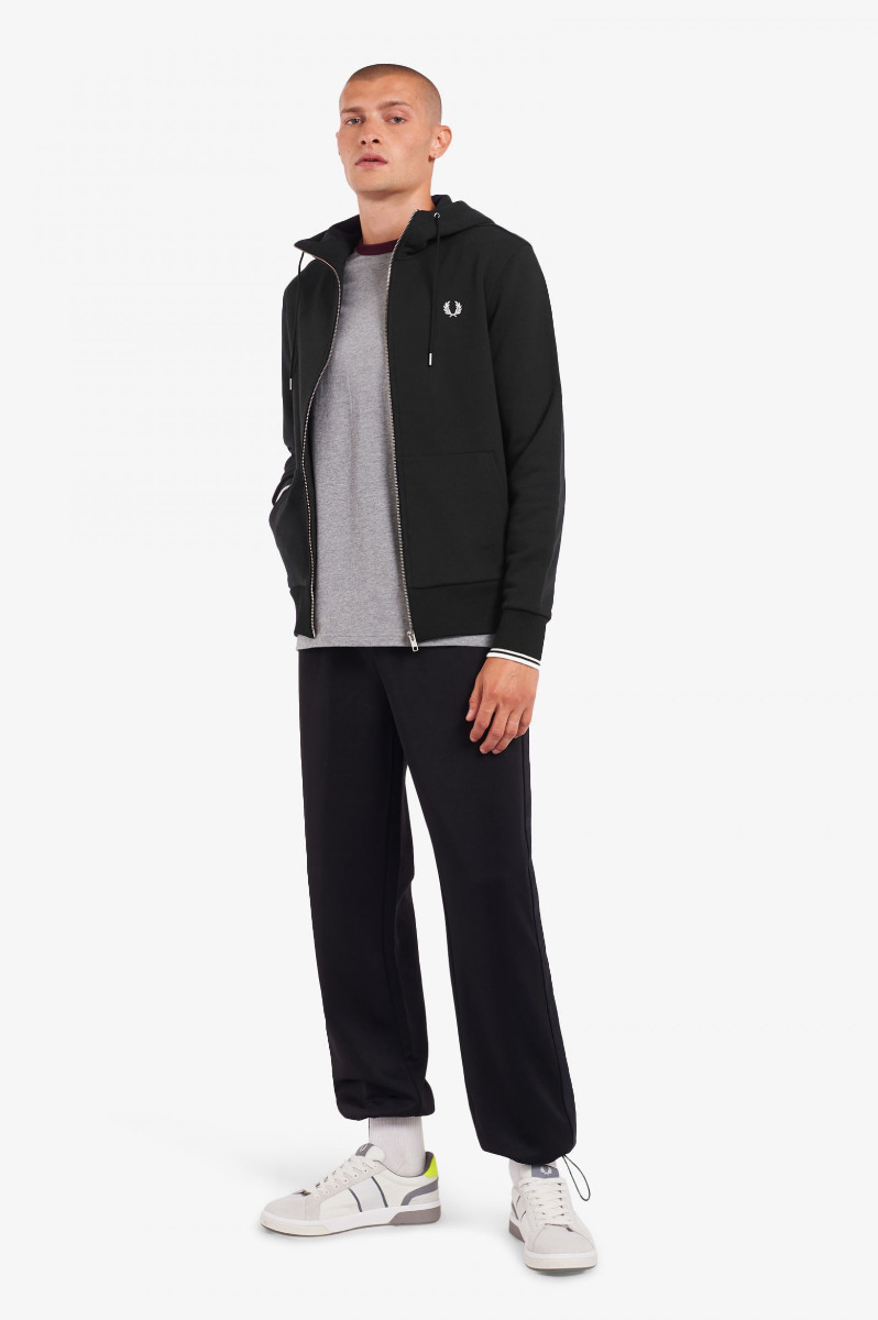 Fred Perry Hooded Sweater Black J7536-S