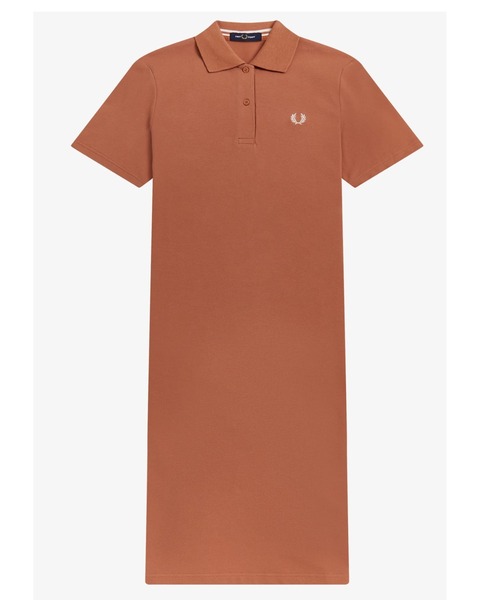 Fred Perry - Split Detail Pique Dress in Court Clay